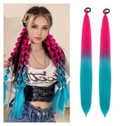 Ponytail Extension Haarteil 66 CM (Pack of 2) Pfirsichrot zu 1 St