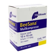 Meditrade BeeSana Mullkompresse steril, 8-fach, 10 x 10 cm, 25 x 2 Stk 25 P