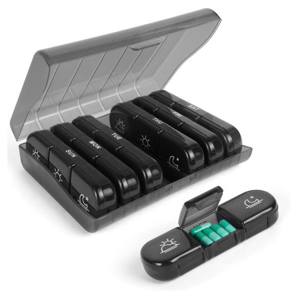 Tablettenbox 7 Tage 3 Fächer Medikamentenbox BPA Frei Feucht 1 St