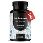 Calciumcitrat - 240 vegane Tabletten - Bloom Naturals 240 St