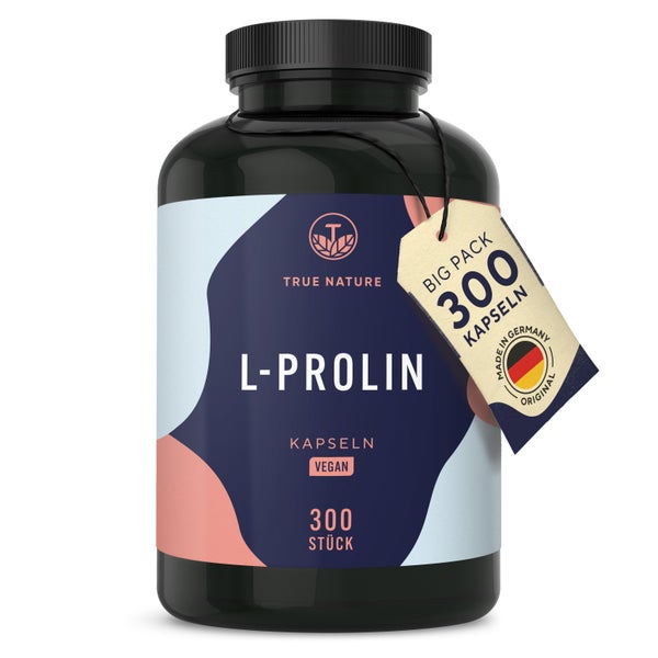 L-Prolin Kapseln – Baustein für Kollagen - Made in Germany 300 St