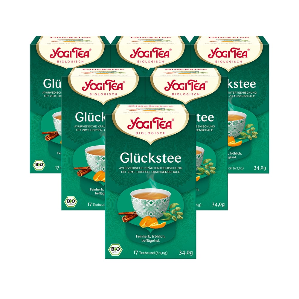 Yogi Tea - Glücks Tee Bio Kräutertee | 6 x 34 g 6x17 St