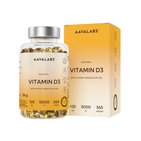Aavalabs Vitamin D3 5000 IE = 125 µg Cholecalciferol 365 St