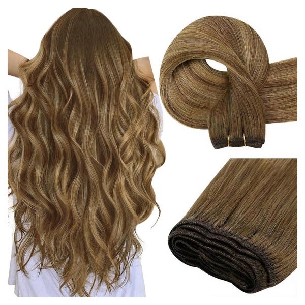 Extensions Echthaar Remy Braun Balayage Ombre 60 cm 1-6 HW#4 1 St
