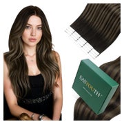 Tape Extensions Echthaar Braun Balayage Aschbraun 1-18 #2 8 1 St