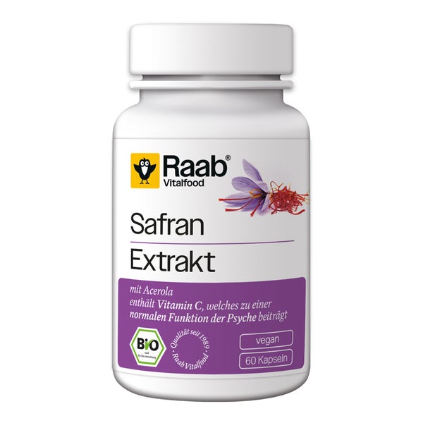Raab Vitalfood Safran Extrakt Bio Kapseln 60 St
