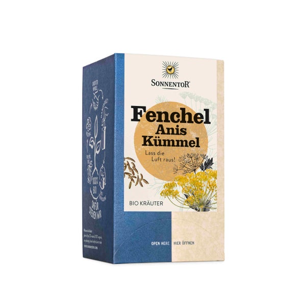 Bio Fenchel-Anis-Kümmel Tee – 18 Beutel für gesunde Verdauung 30,6 g, DK-Beutel 18 St