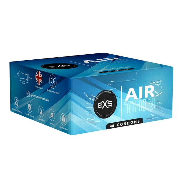 Air Thin 48 Stück - Extradünne Kondome, vegan, 0,045mm (48 Kondome) 48 St