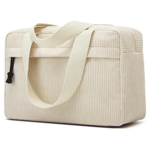 Kosmetiktasche Groß Cord Kulturtasche Damen Waschtasche Beig 1 St