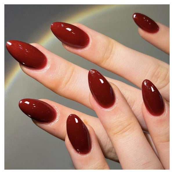 Kunstnägel 24 Stück Rot Kurz Mandel French 16red &amp;dark4 1 St